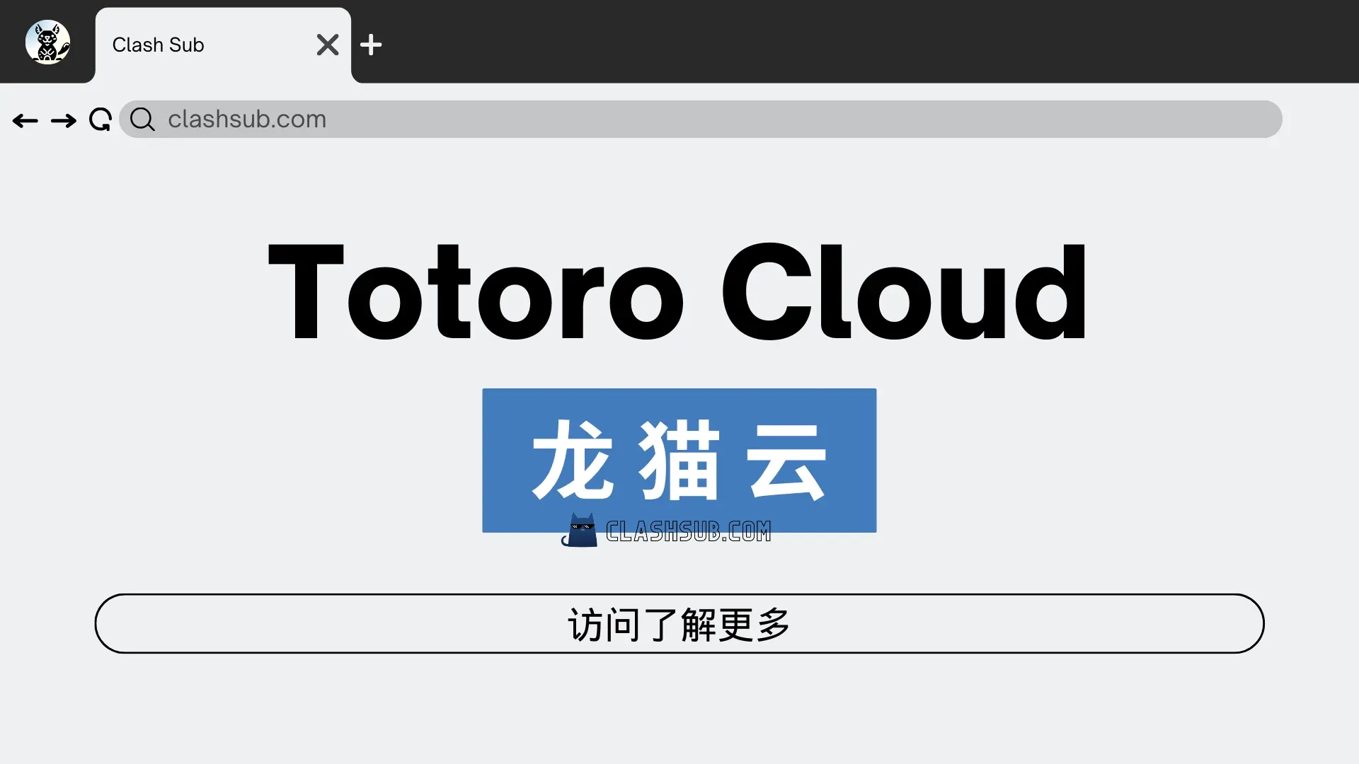 Totoro Cloud 龙猫云机场 ClashSub