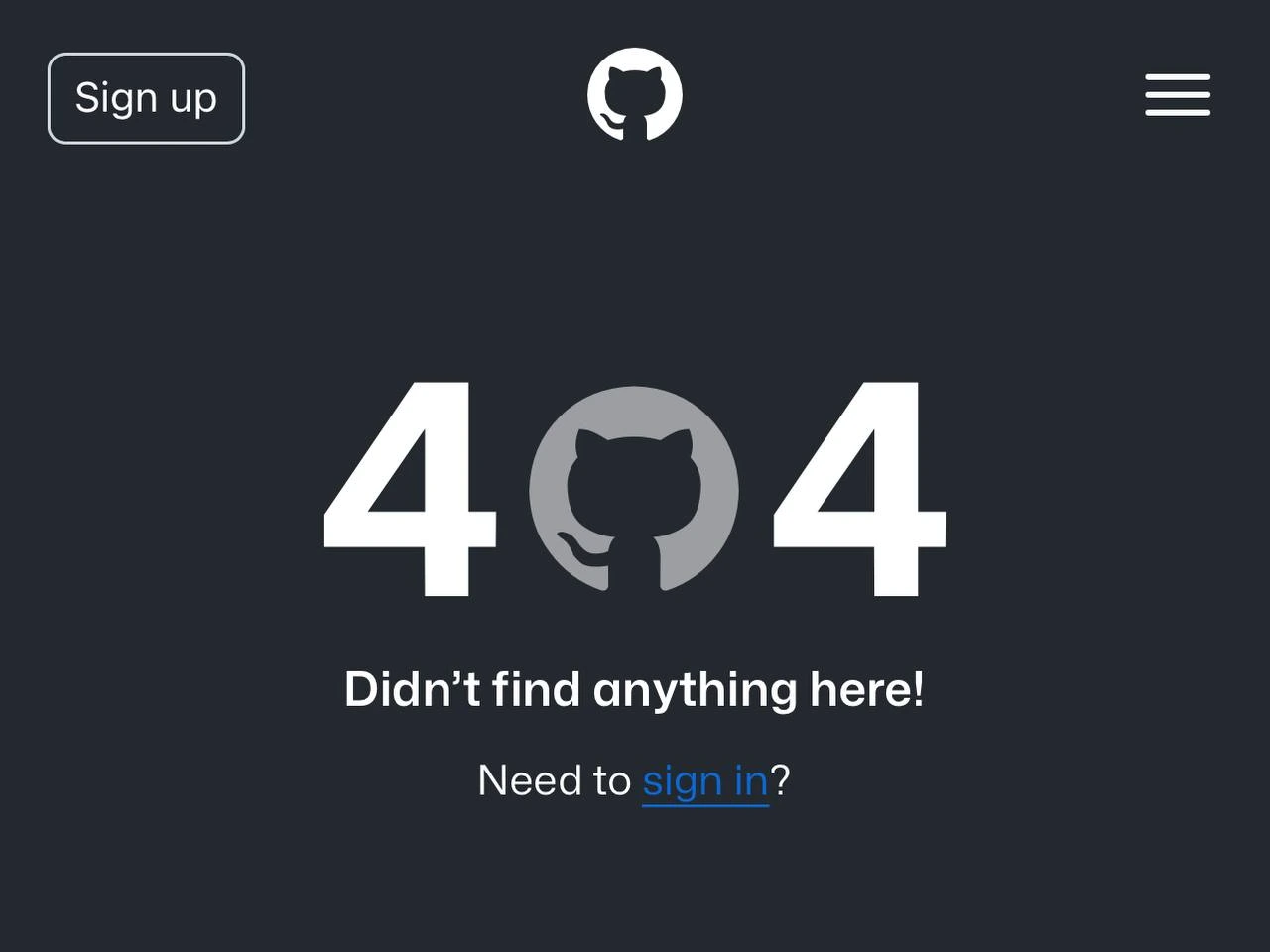 GitHub 404 页面
